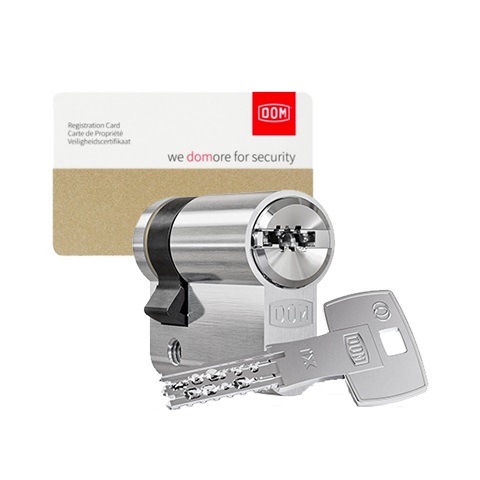 Demi cylindre européen finition nickelé européen Dom Ix Twinstar 70X10 80mm