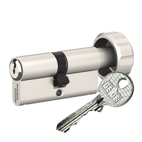 Cylindre européen à bouton finition nickelé européen Kaba Europa 50X35B 85mm