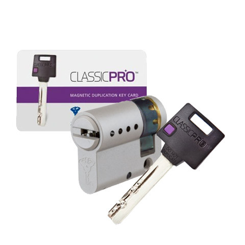 Demi cylindre européen finition nickelé européen Mul-T-Lock MTL400 - Classic Pro 31X10 41mm