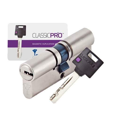 Cylindre européen à double entrée finition nickelé européen Mul-T-Lock MTL400 - Classic Pro 31X31 62mm