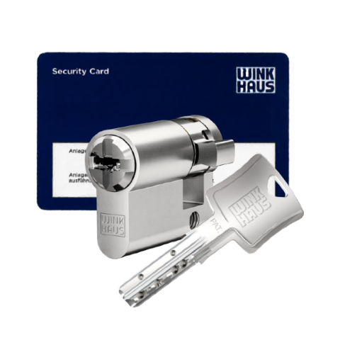 Demi cylindre européen finition nickelé européen Winkhaus N-tra 40X10 50mm