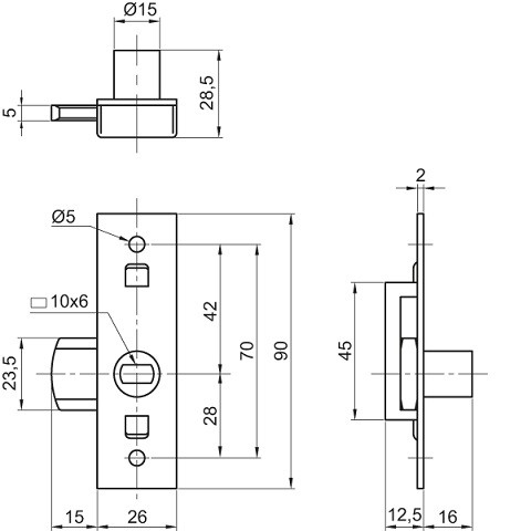 Batteuse GDF gamme eco réf. 2011 réversible non coupe feu en acier zingué