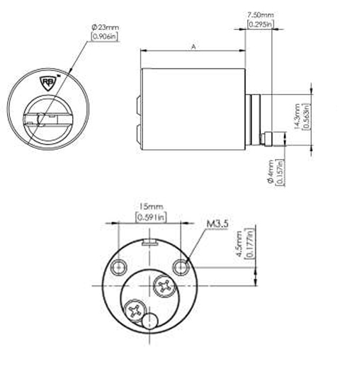 Cylindre rond Locxis SAMBUY Serruriers de France® compatible avec les verrous V136 et CITY - 3 clés brevetées
