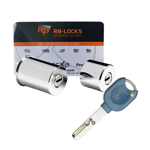 Jeu de cylindres Locxis CHARVIN RB-Locks compatible Izis et Cavith L48mm - 4 clés