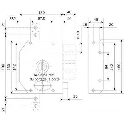 Mécanisme de serrure ISEO Perfecta A2P