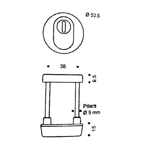 Rosace de sécurité Vachette pour cylindre