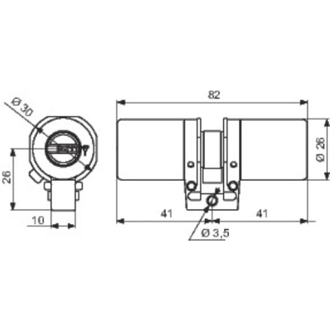 Cylindre monobloc Bablock compatible Fichet - 3 clés MTL600
