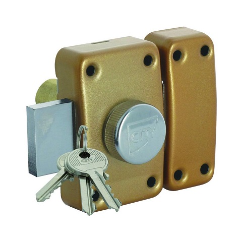 Verrou de sûreté ISEO City 25 à bouton s'entrouvrant par 2