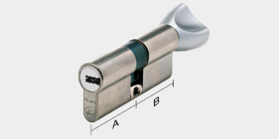 Mesurer un cylindre à bouton européen